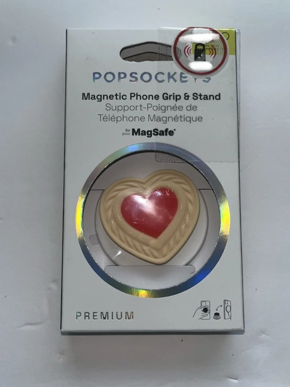 PopSockets Magnetic MagSafe Round Phone Grip & Stand for iPhone Heart NEW NIB